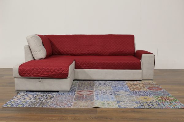 copridivano angolare bordeaux